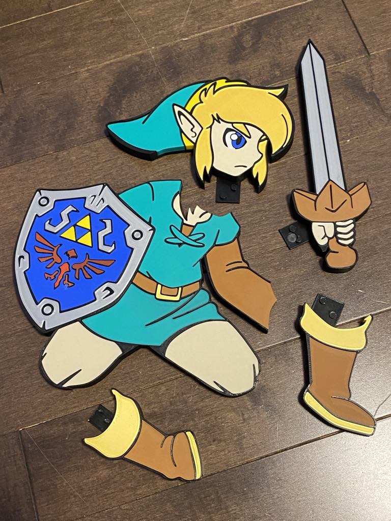 Link / Zelda wall decor / bibelot