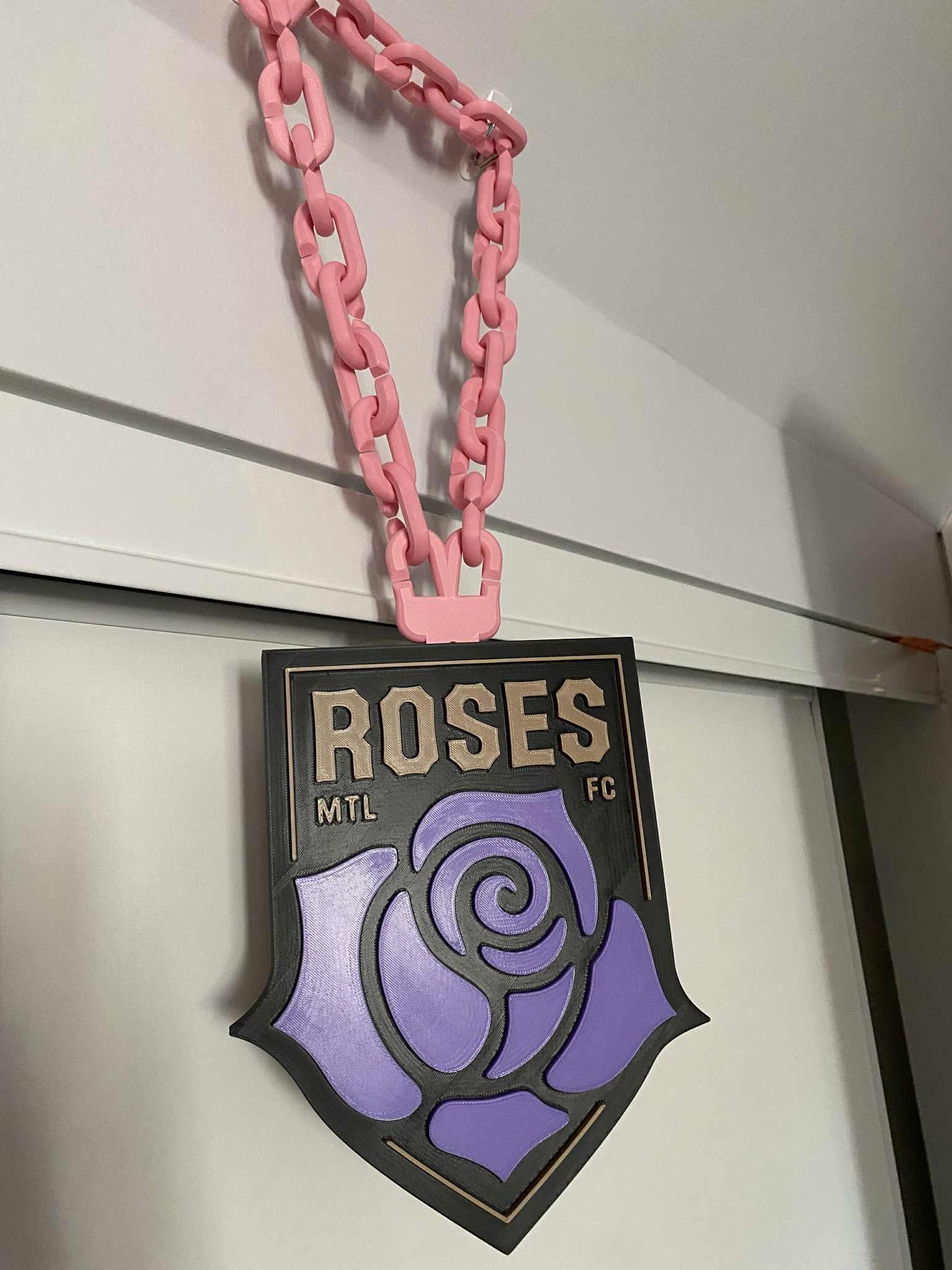 Montreal ROSES FC Oversized Pendant/Necklace and Chain