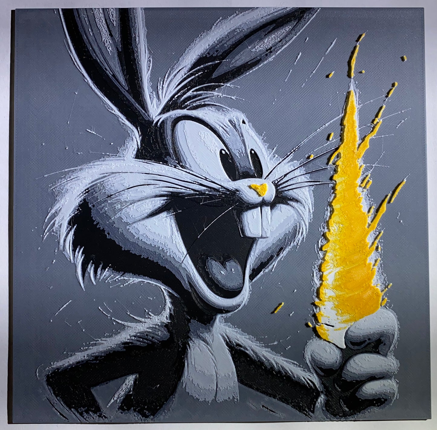 Bugs Bunny (hueforge 3d printed wall art)