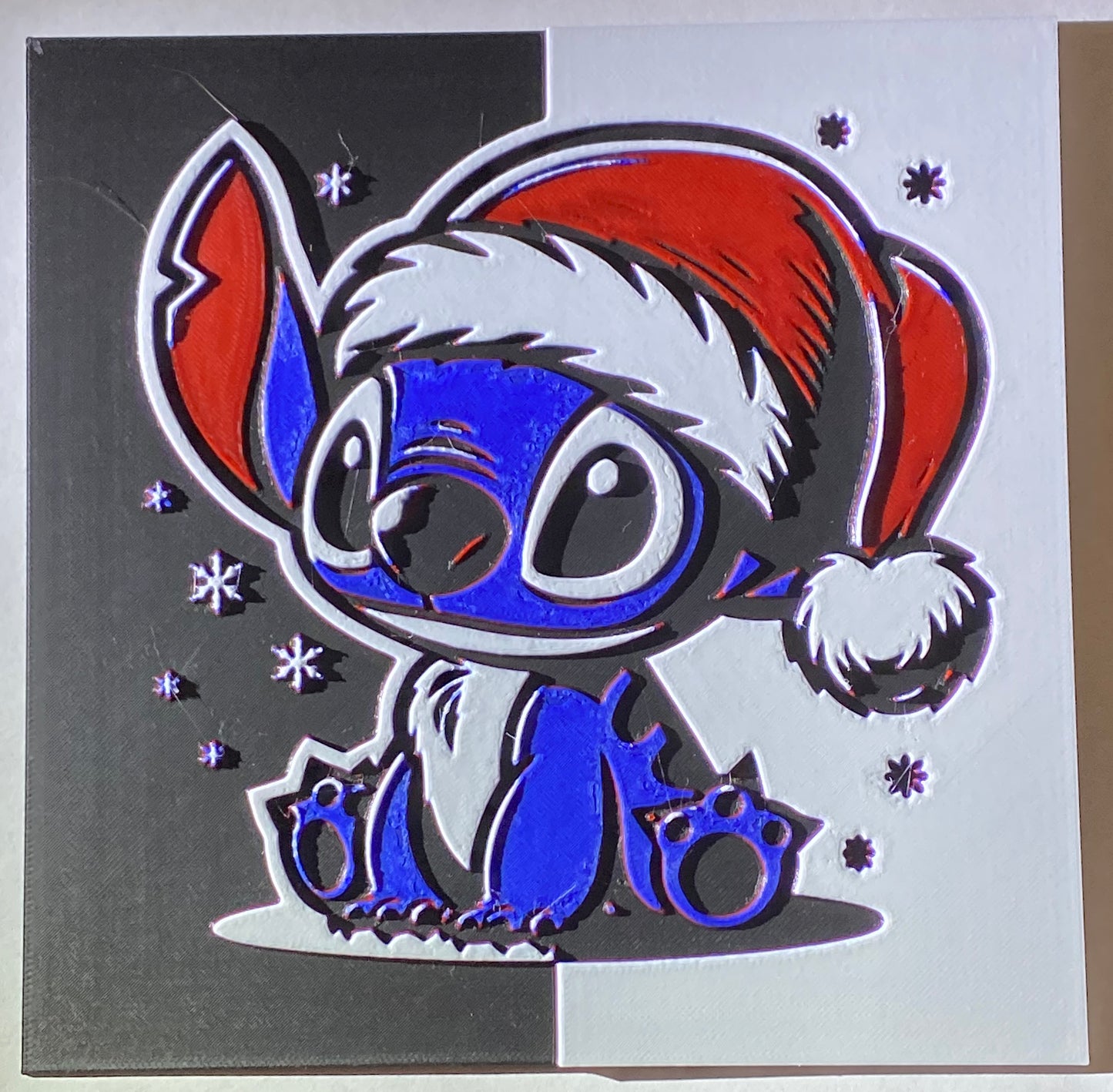 Christmas Stitch (hueforge 3d printed wall art)