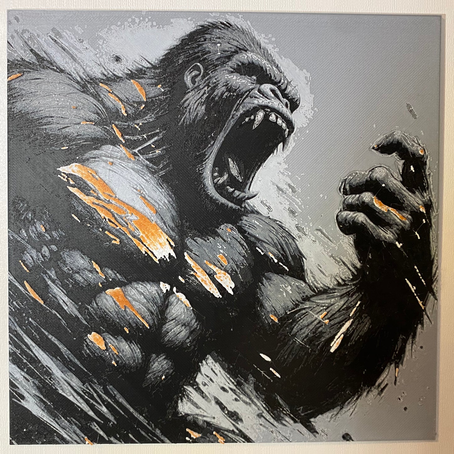 King Kong (hueforge 3d printed wall art)