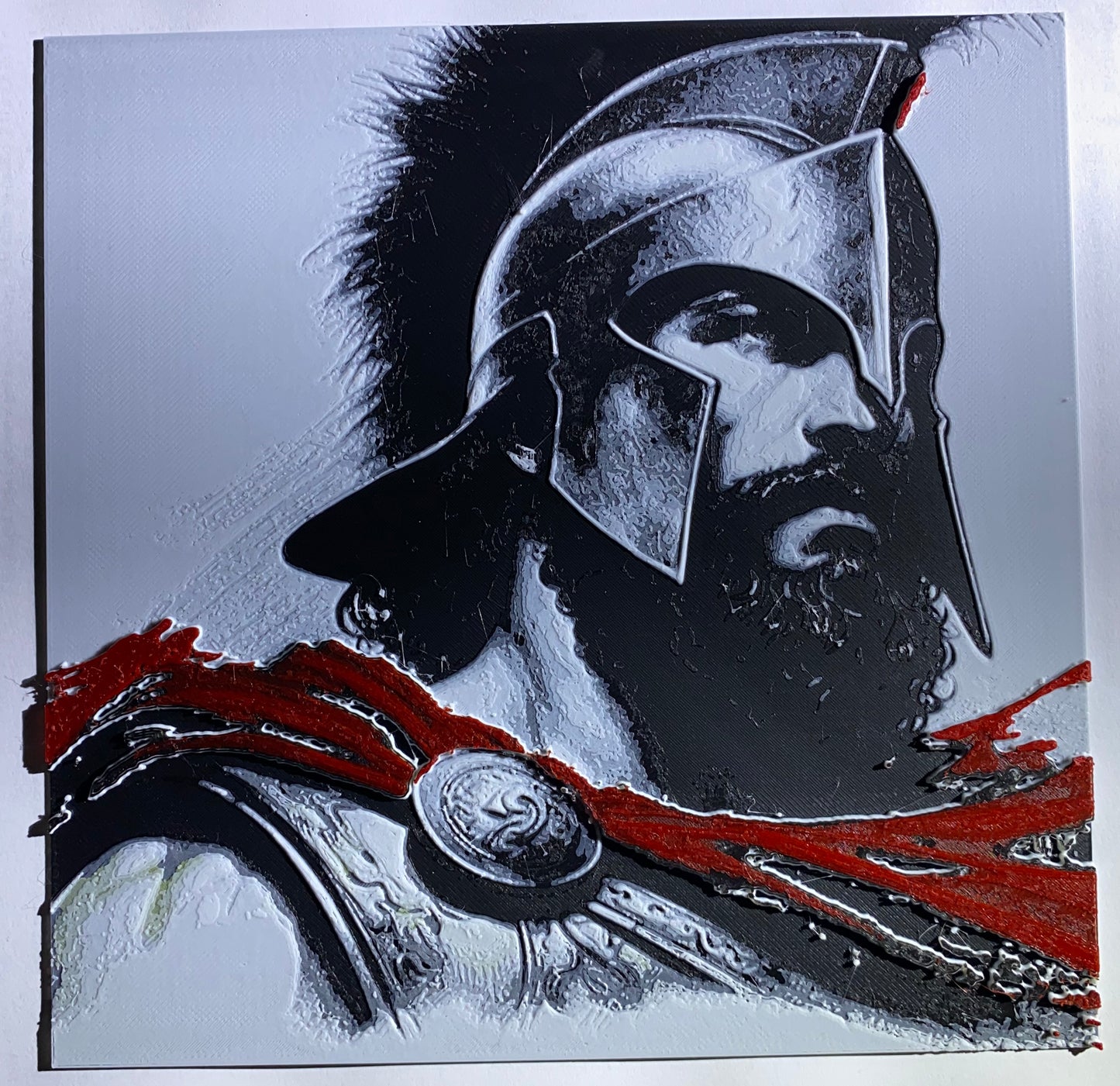 Leonidas - King of Sparta (hueforge 3d printed wall art)
