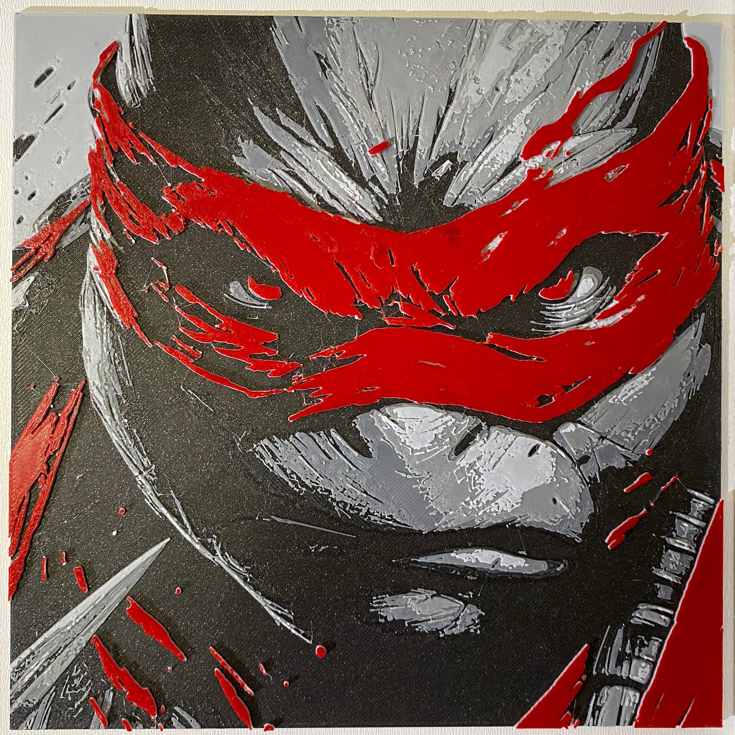 Raphael - Ninja Turtles (hueforge 3d printed wall art)