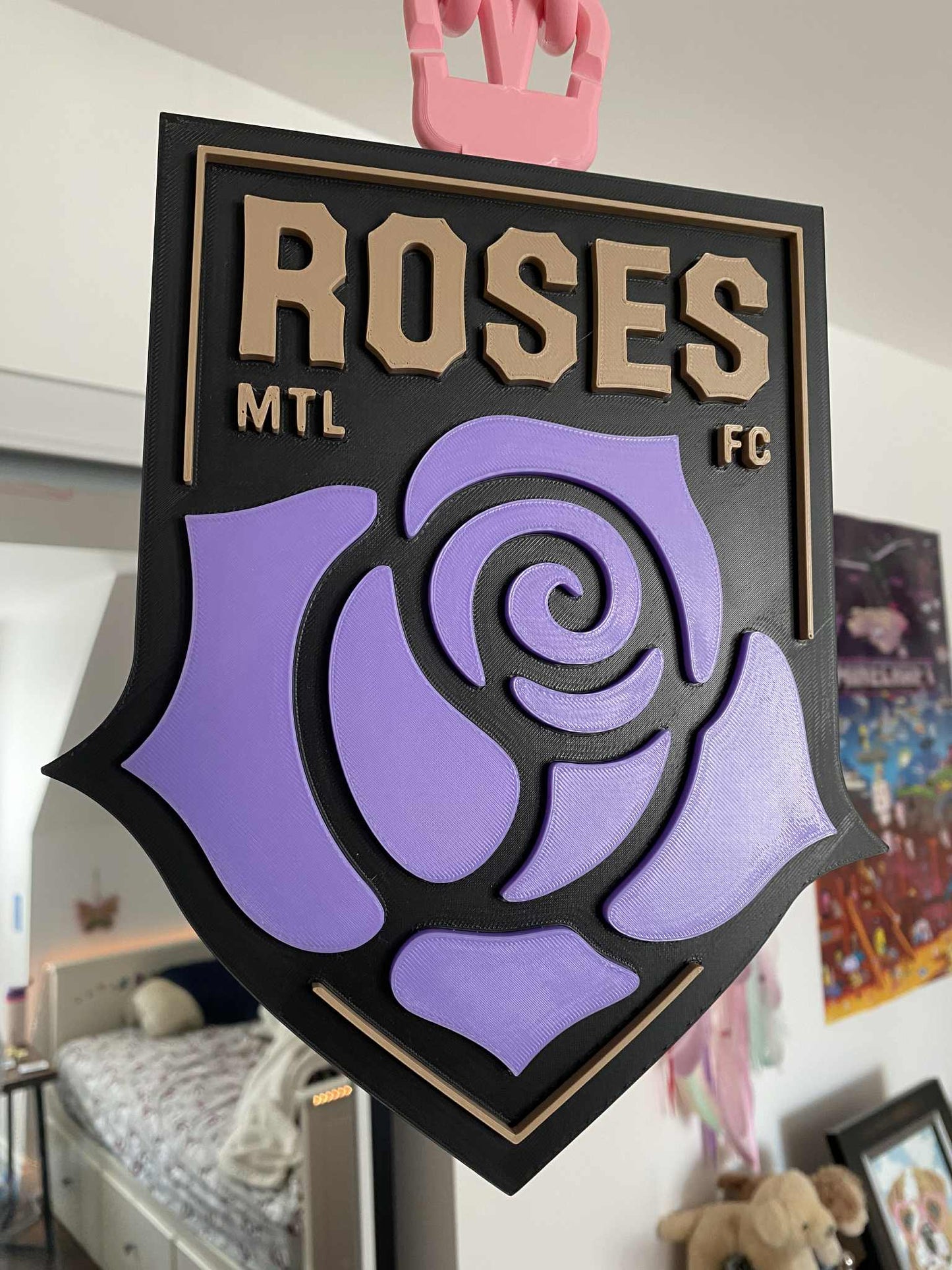 Montreal ROSES FC Oversized Pendant/Necklace and Chain