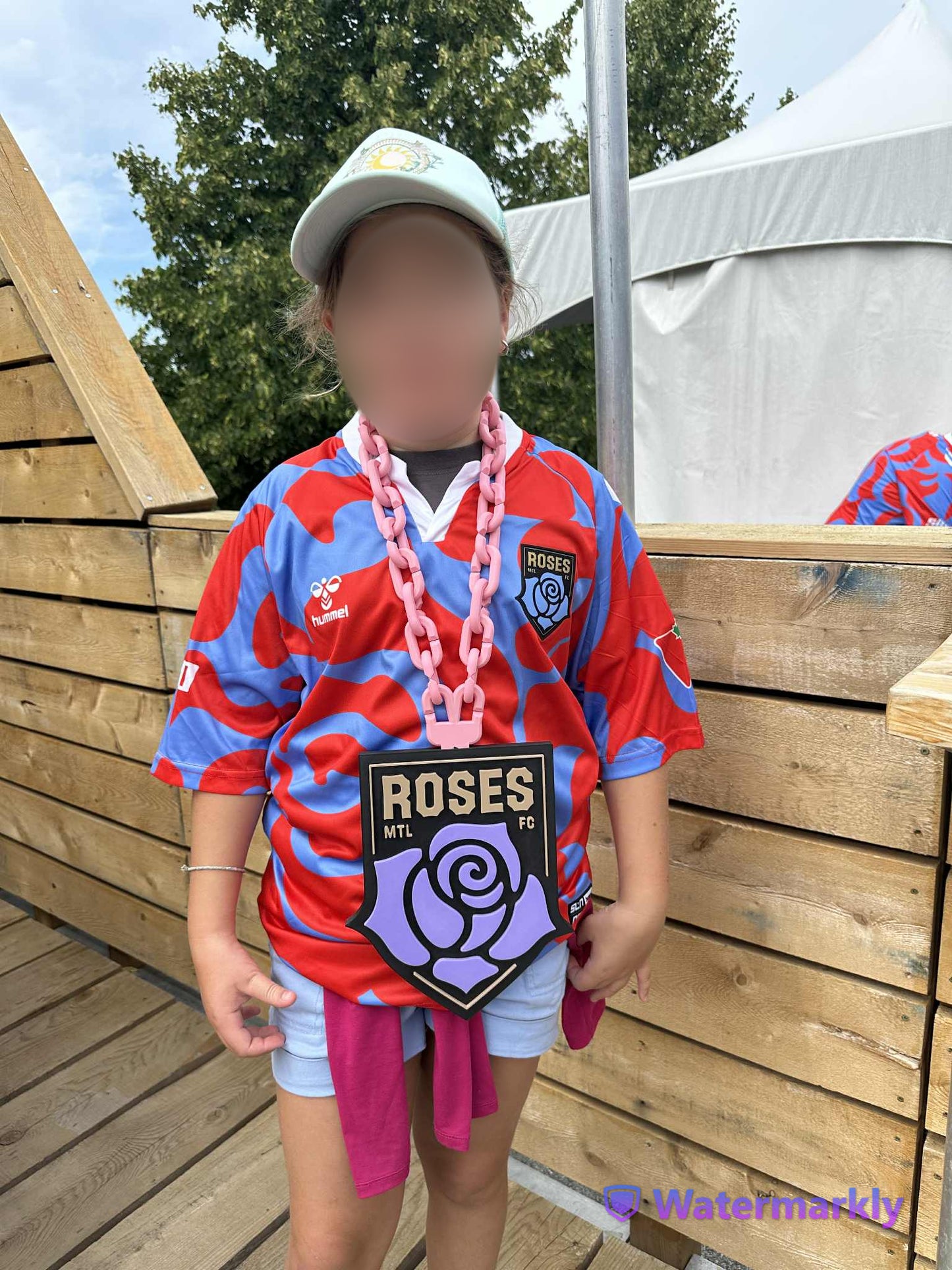 Montreal ROSES FC Oversized Pendant/Necklace and Chain