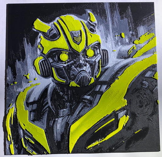 Bumblebee Transformers (hueforge 3d printed wall art)
