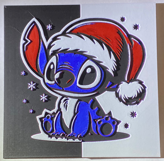 Christmas Stitch (hueforge 3d printed wall art)