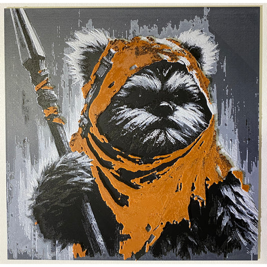 Wicket the Ewok (hueforge 3d printed wall art)