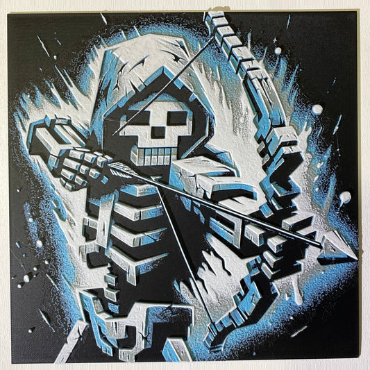 Minecraft Skeleton (hueforge 3d printed wall art)