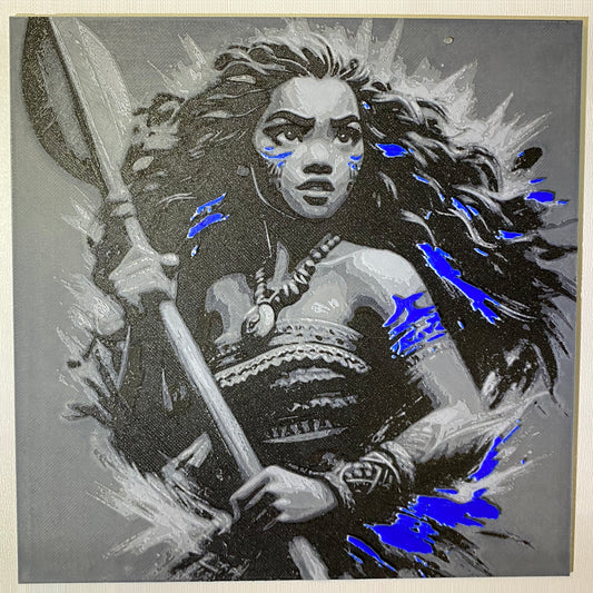 Moana (hueforge 3d printed wall art)
