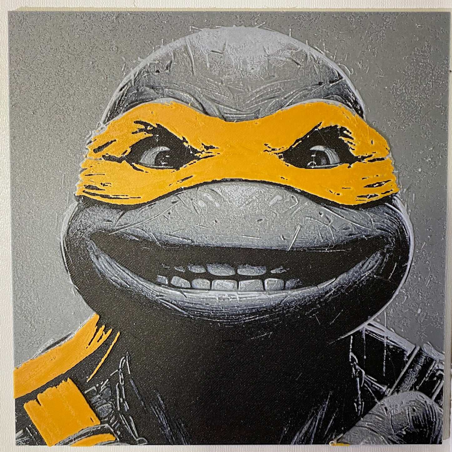 Michelangelo (Mikey) Ninja Turtles (hueforge 3d printed wall art)